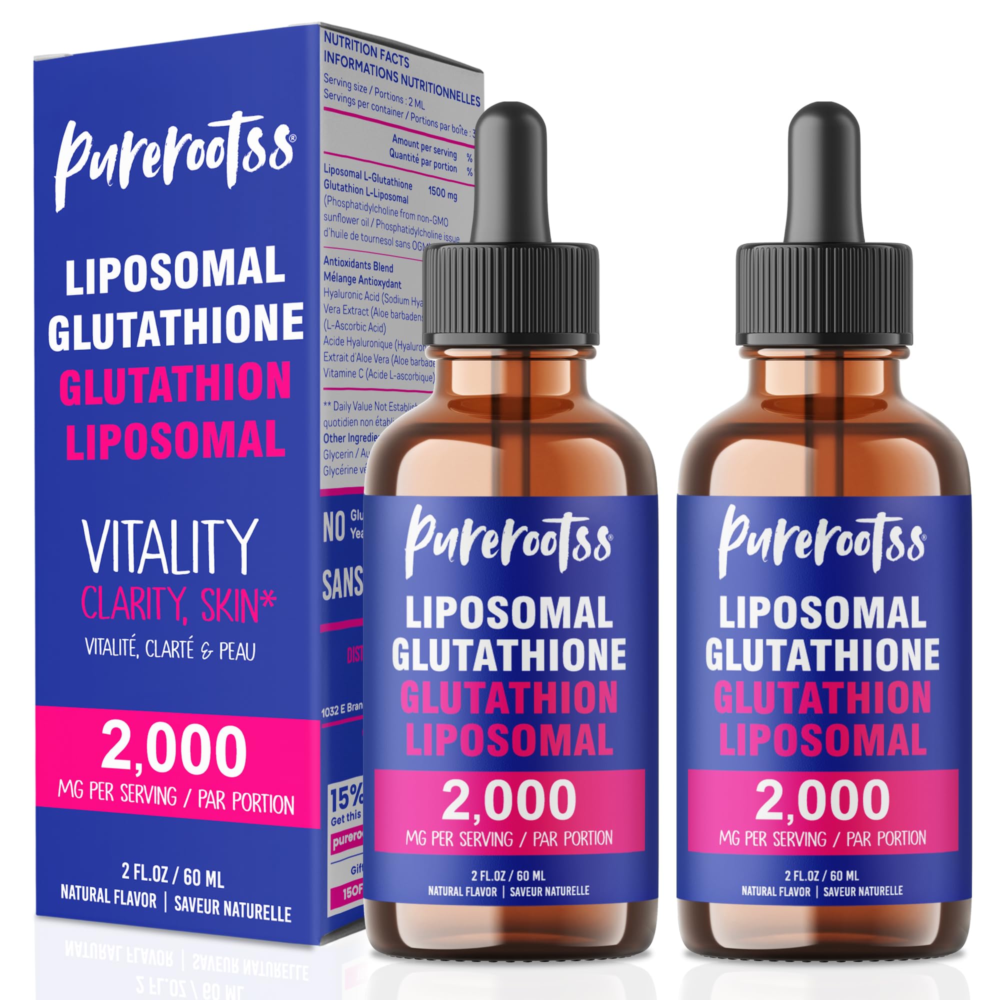 PureRootss frente del empaque mostrando etiqueta clara y beneficios