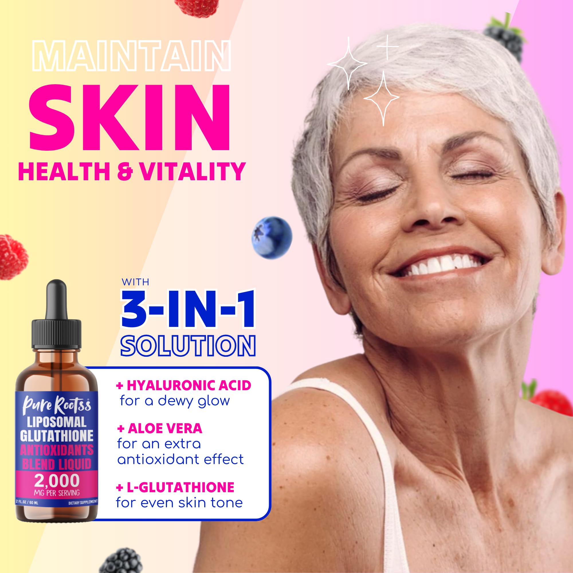 PureRootss textura del líquido liposomal, aspecto fluido y puro