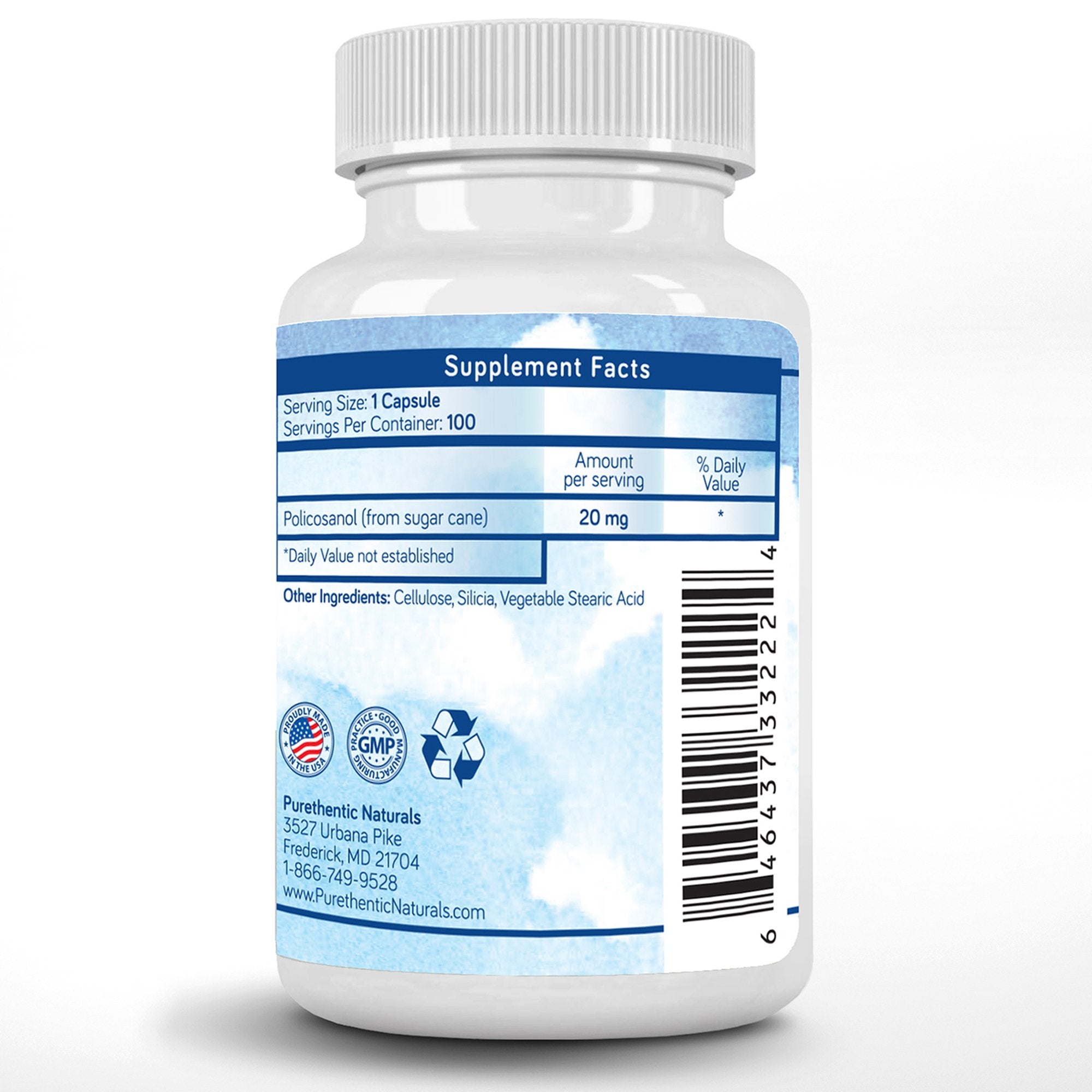 Purethentic Naturals cápsula en mano mostrando textura y fácil ingestión