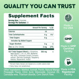Purify Life etiqueta nutricional destacando ingredientes y libre de azúcar