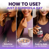 Purify Life gominola en mano para mostrar tamaño y tomar sin agua