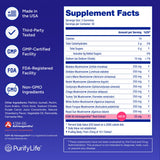Purify Life comparación de tamaño de gomita, porción fácil de masticar
