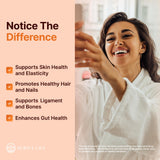 Purify Life etiqueta de ingredientes que muestra composición y certificaciones
