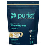 PURIST envase frente mostrando marca y beneficio de proteína pura