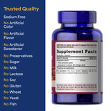 Puritan's Pride etiqueta con información nutricional y estandarización clara