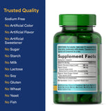 Puritan's Pride etiqueta nutricional enfocada en extracto estandarizado y curcuminoides