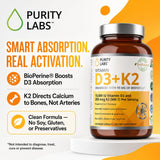 Purity Labs varias cápsulas sobre mesa, suministro para 120 días