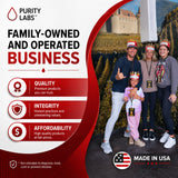 Purity Labs comparación de tamaño con moneda para visualizar escala de la cápsula