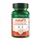 Purity Products AstaFX vista frontal del envase y etiqueta, confianza en calidad