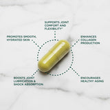 Purity Products cápsulas en la mano para comparar tamaño y fácil dosificación