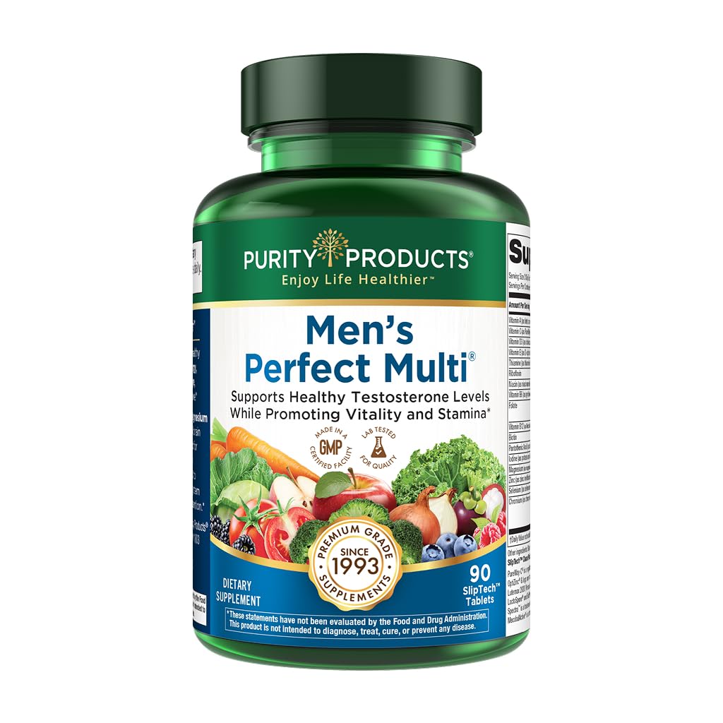 Purity Products frente del paquete mostrando 90 tabletas y comodidad al tomar