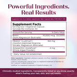 Purity Products etiqueta con lista de ingredientes y beneficios clave