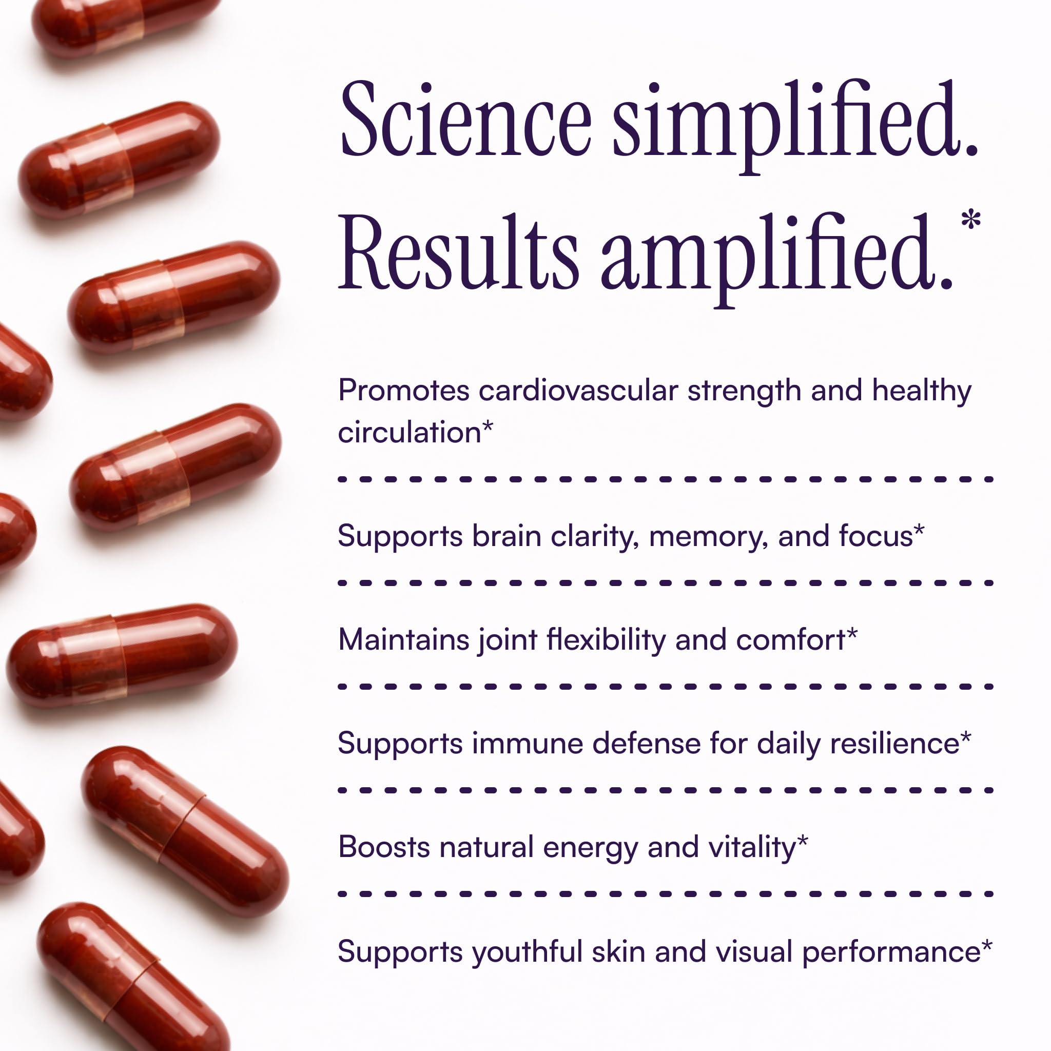 Purity Products etiqueta nutricional detalle de vitaminas y omega-3