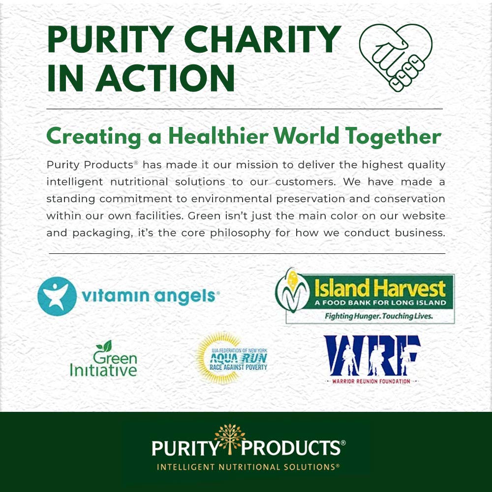 Purity Products frasco al lado de objetos cotidianos para mostrar escala real