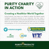 Purity Products frasco al lado de objetos cotidianos para mostrar escala real