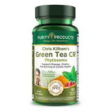 Purity Products frasco frontal del té verde CR mostrando etiqueta y tamaño