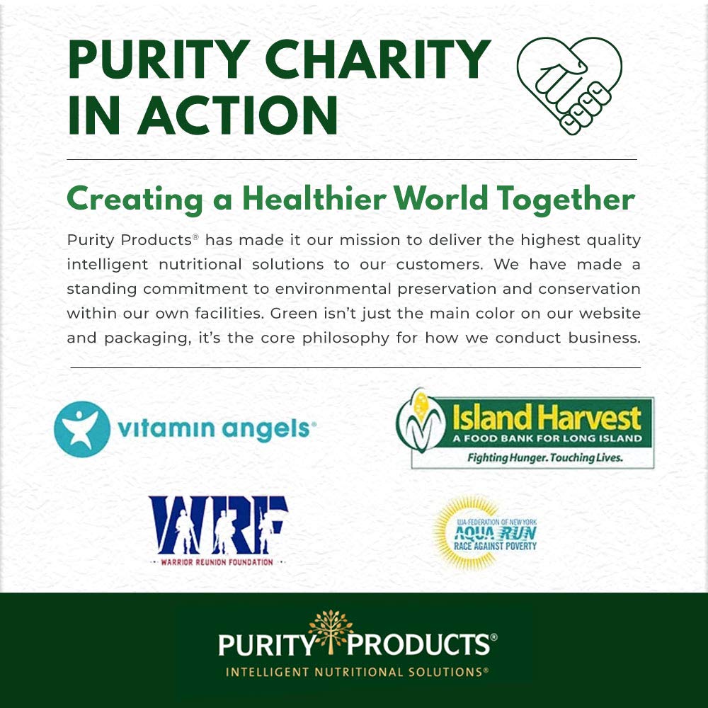 Purity Products comparación de tamaño junto a una moneda para escala