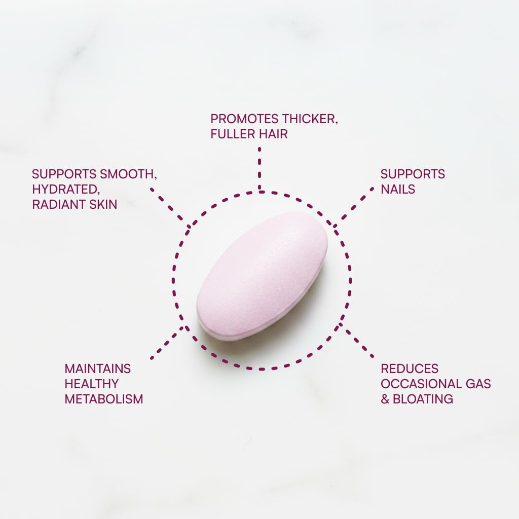 Purity Products MyBiotin botella en mano para comparar tamaño y cantidad
