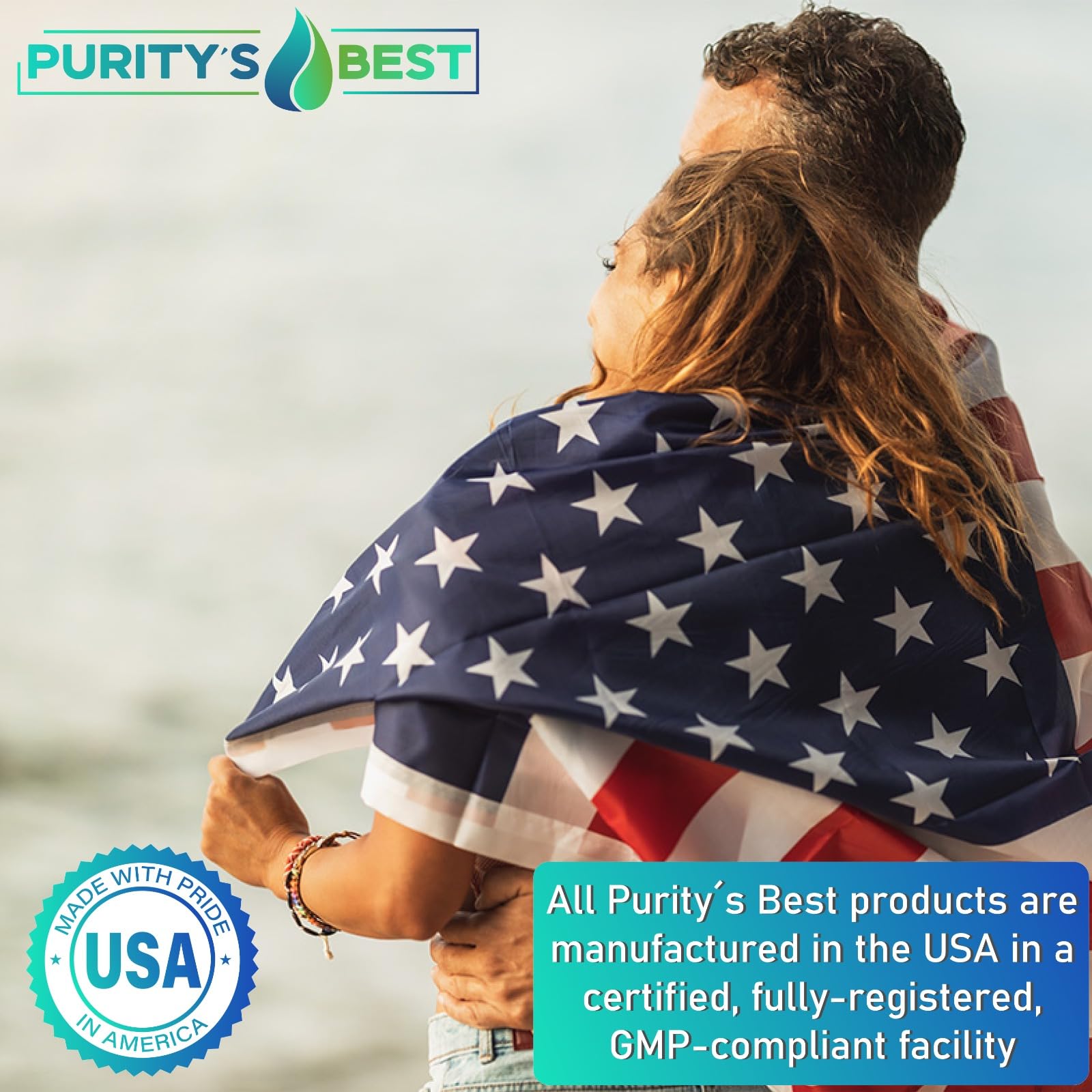 Purity's Best cápsulas junto a una mano para comparar tamaño y facilidad de ingestión