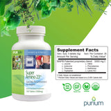 Purium Super Amino 23 cierre de la etiqueta con información de ingredientes clave