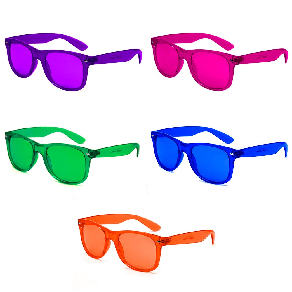 PURPLE CANYON conjunto de gafas sobre mesa mostrando selección de tonos
