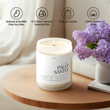 Putart vela encendida en salón creando ambiente relajante y fragancia duradera