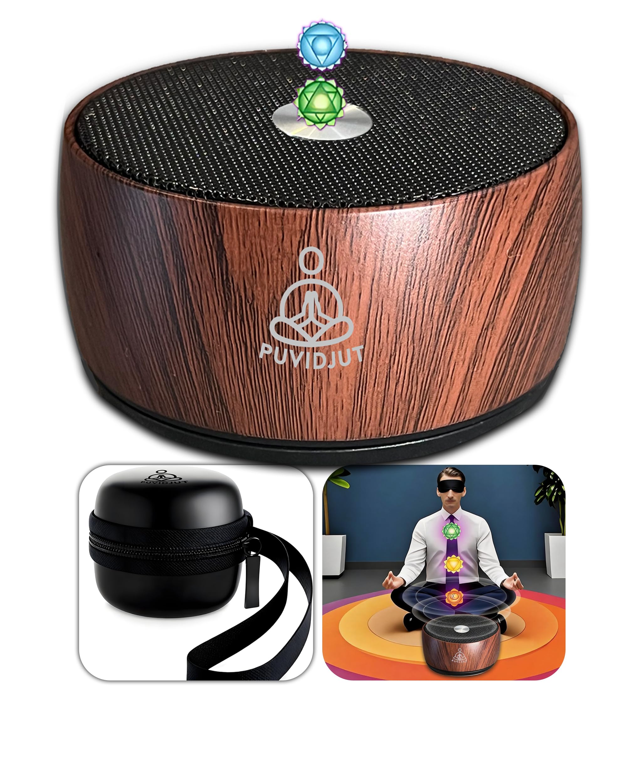 PUVIDJUT vista frontal del dispositivo mostrando controles y diseño portátil