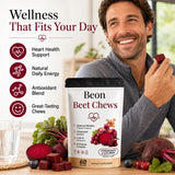 puyode etiqueta nutricional de Beon Beet Chews con información visible