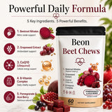 puyode primer plano de la textura masticable de una gomita Beon Beet Chews