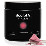 PVOLVE envase frontal del Sculpt 9 mostrando etiqueta clara y beneficios