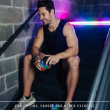 PWDRS en uso en gimnasio atleta potencia pump y enfoque