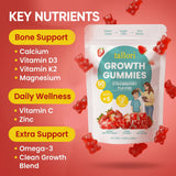 Pwkvsn Tallori etiqueta nutricional con lista de calcio, D3, K2 y zinc
