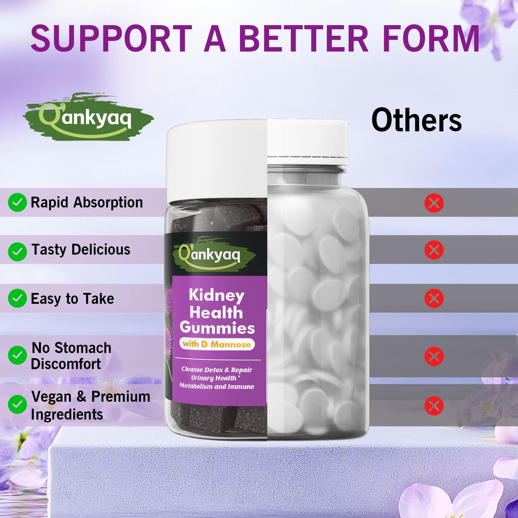 Q'ankyaq etiqueta nutricional visible con lista de ingredientes clave