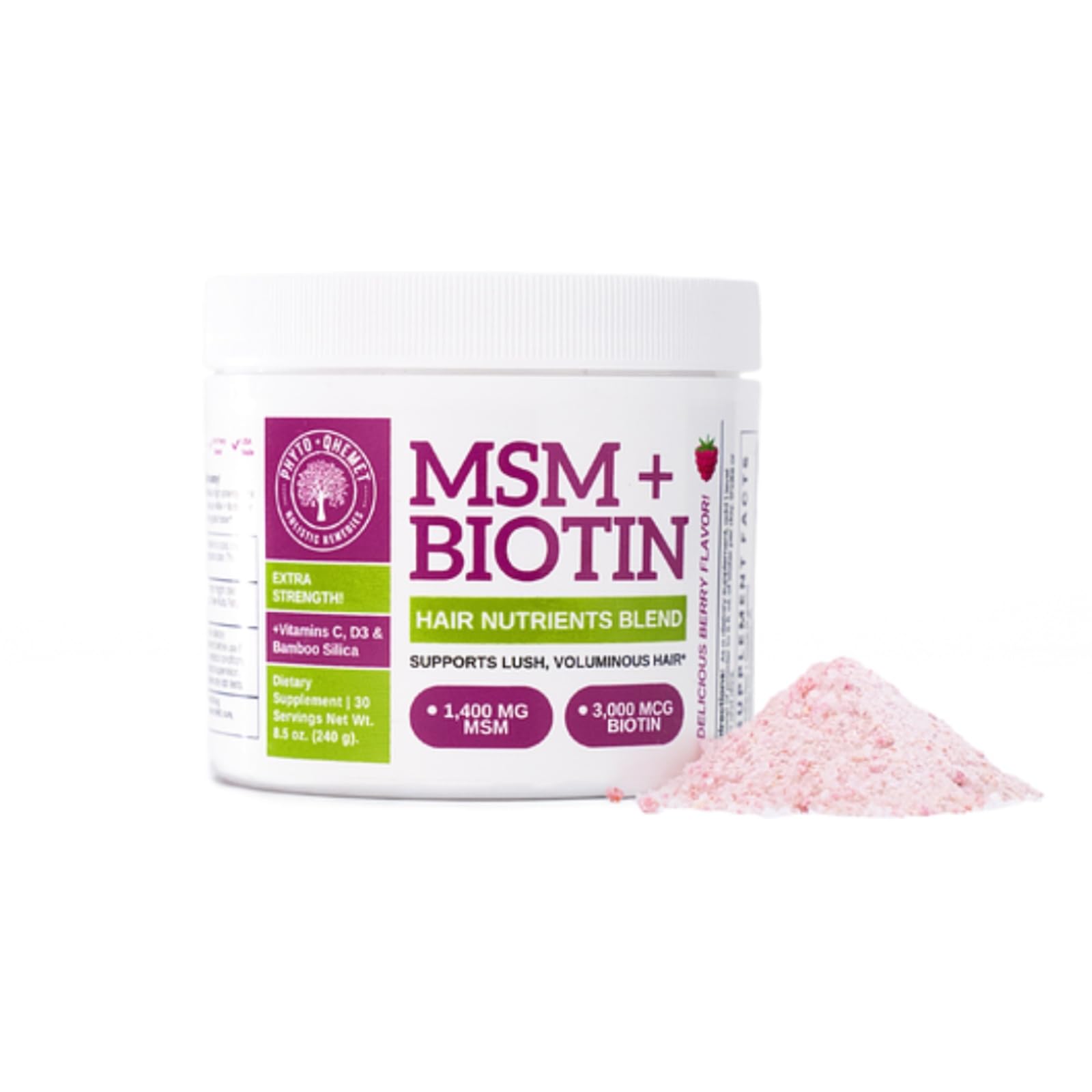 Qhemet Biologics cuchara con polvo lista para mezclar, dosificación clara