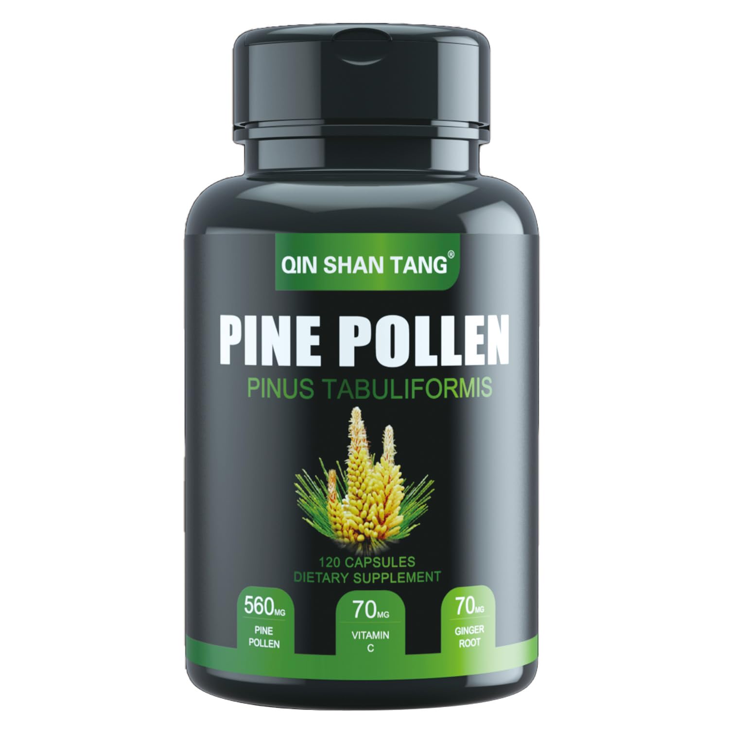 QIN SHAN TANG envase frontal mostrando 120 cápsulas veganas y beneficios