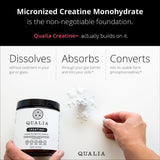 QUALIA LIFE SCIENCES cucharada de mezcla mostrando la porción precisa y facilidad de dosificación