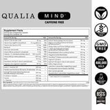 Qualia Life Sciences etiqueta detalle de ingredientes para confianza informada