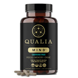 Qualia Life Sciences frasco delantero mostrando diseño y beneficio enfoque