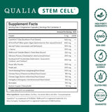 Qualia Stem Cell cápsulas en primer plano detallando textura y fácil ingestión