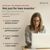 QUALIA LIFE SCIENCES envase junto a equipo de entrenamiento ilustrando uso en rutina deportiva