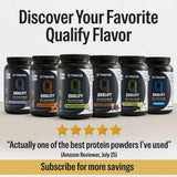 Qualify Tnuva cucharada medida, 25 g proteína por porción visible