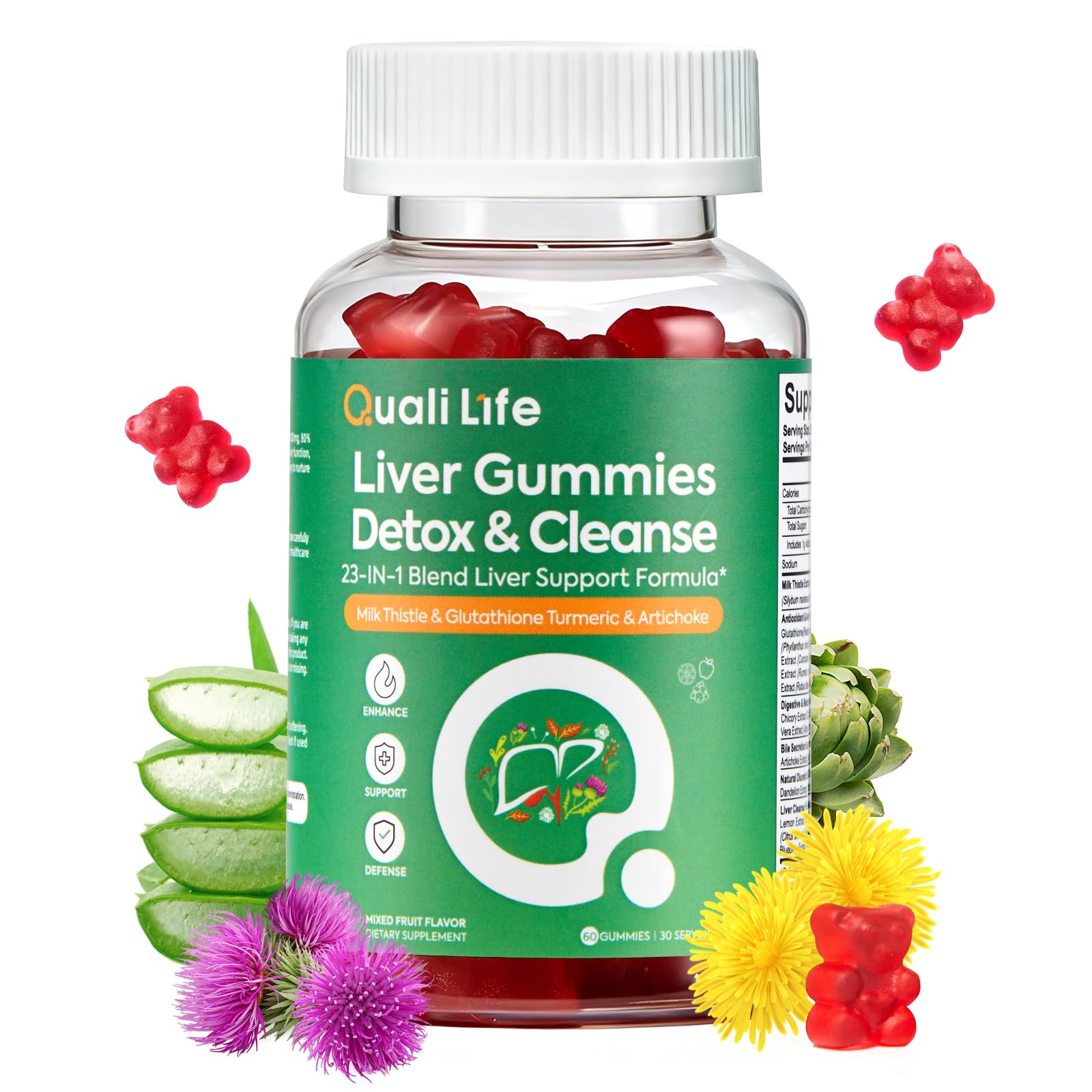 QualiLife frente del envase mostrando el diseño y beneficio de soporte hepático