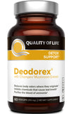 Quality of Life Deodorex frontal del envase mostrando beneficios