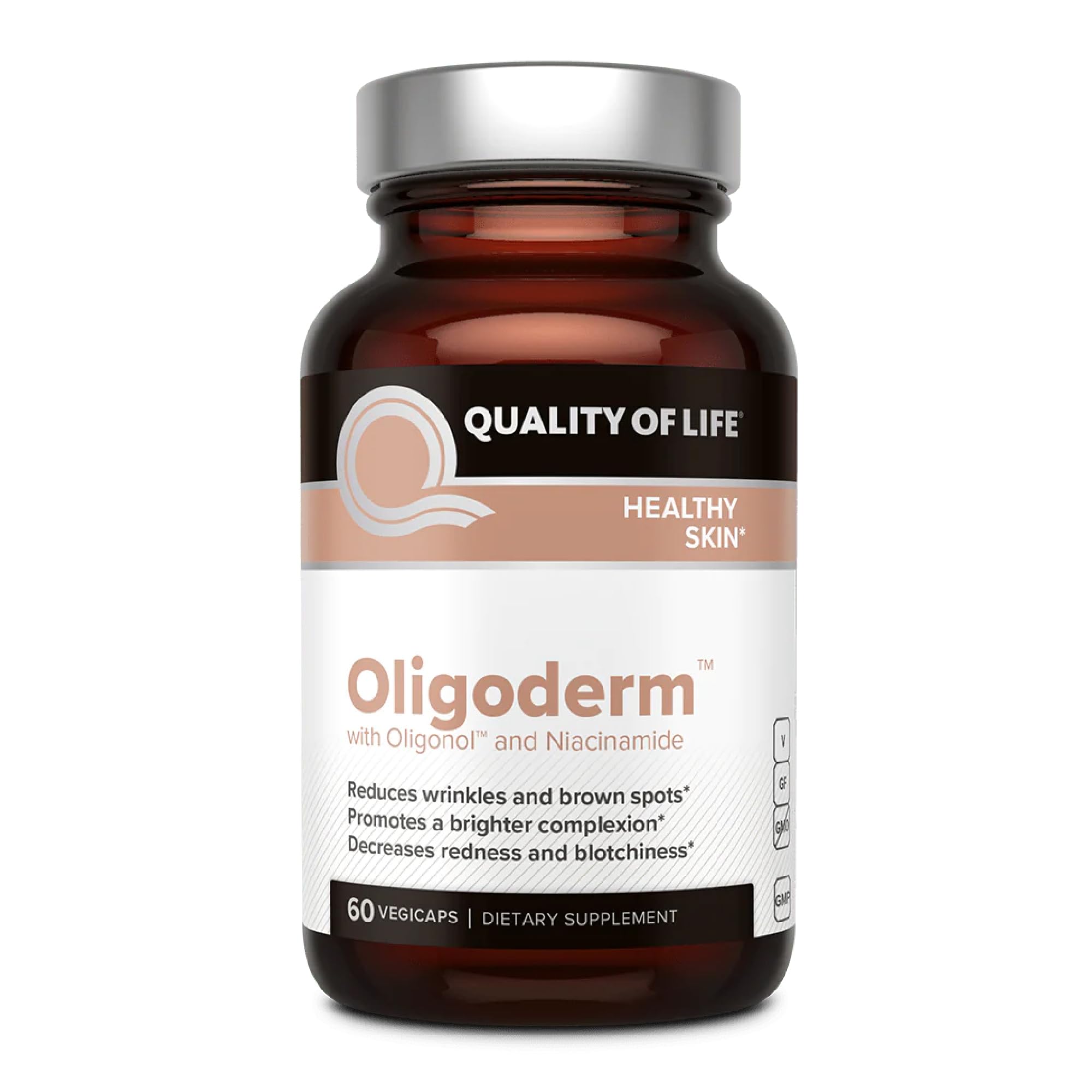 Quality of Life Oligoderm vista frontal del frasco mostrando etiqueta y marca