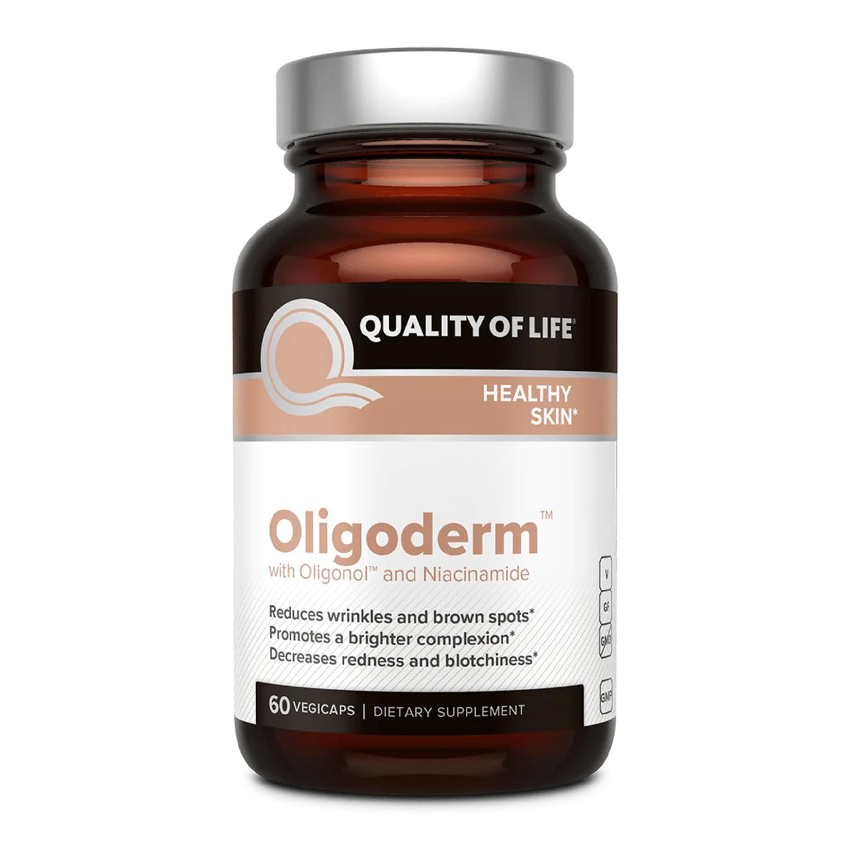 Quality of Life Oligoderm vista frontal del frasco mostrando etiqueta y marca