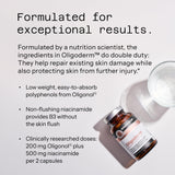 Quality of Life Oligoderm suplemento en uso junto a rutina de cuidado diario