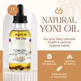 Quality Seamoss Yoni Oil botella detalle mostrando dosificador práctico
