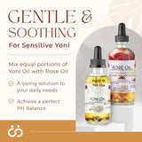 Quality Seamoss Yoni Oil en baño mostrando uso cotidiano relajante