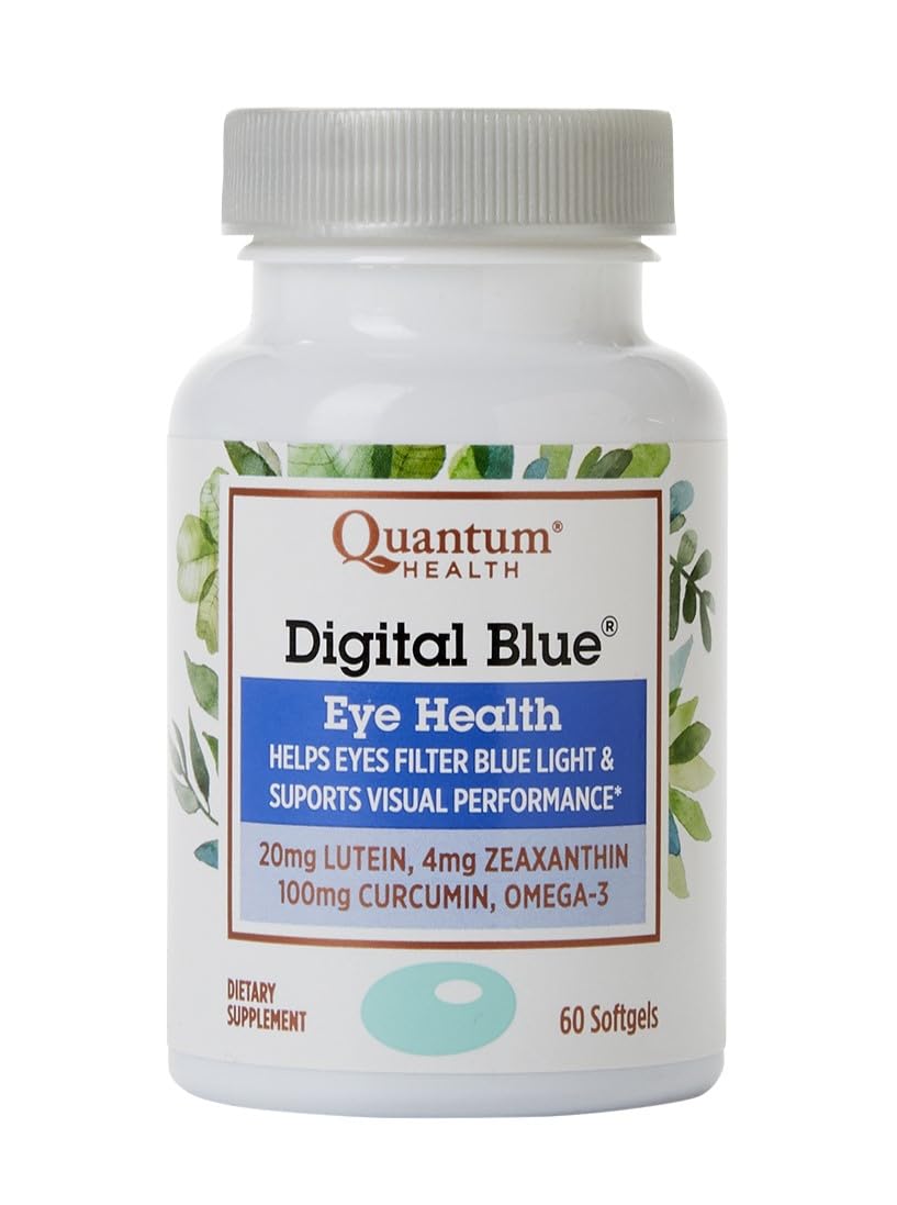 Quantum etiqueta con lista de ingredientes, destaca luteína 20 mg y zeaxantina 4 mg