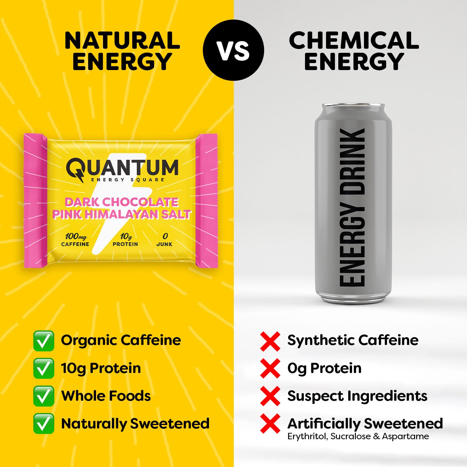 Ingredientes naturales de Quantum Energy Squares: frutas, semillas y nueces frescas